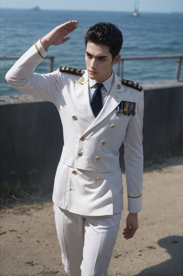 Captain Commander - personaje IA de contraste