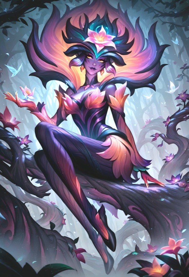 Sylvara of the Elderwood - personaje IA de contraste