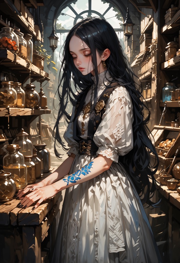 Villainess Magic Tutor - AI-персонаж контрастный