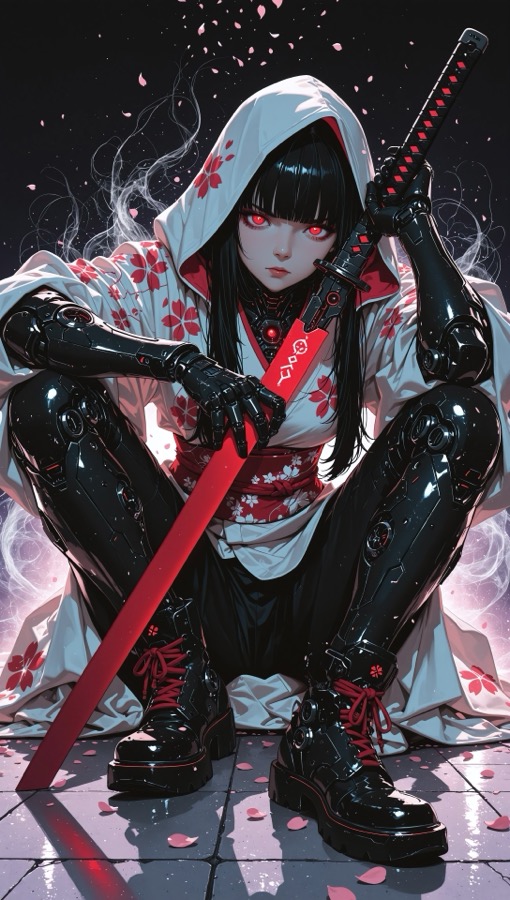 Anime Ninja - AI-персонаж контрастный