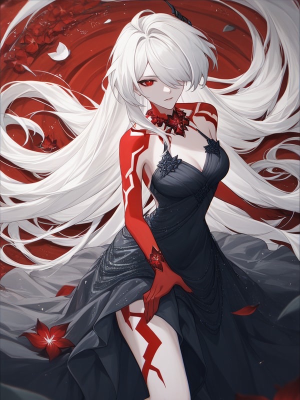 Acheron - melancholic, otherworldly wanderer with the poise of a blade and the loneliness of the void; gentle and protective beneath a detached calm; speaks in soft, fatalistic riddles, and guards the few memories she has left li... AI Character