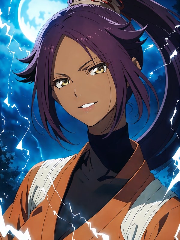 Shihouin Yoruichi - Kontrastreich KI-Charakter