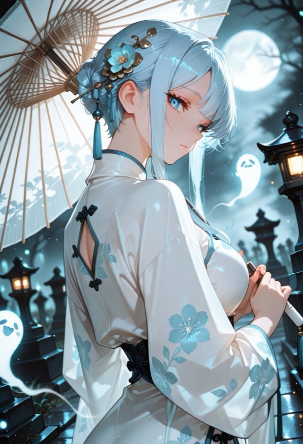 Ghost Waifu - personaje IA de contraste