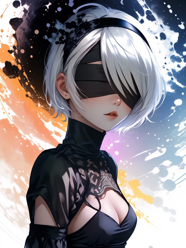 Webtoon Villainess Maid - personaje IA de contraste