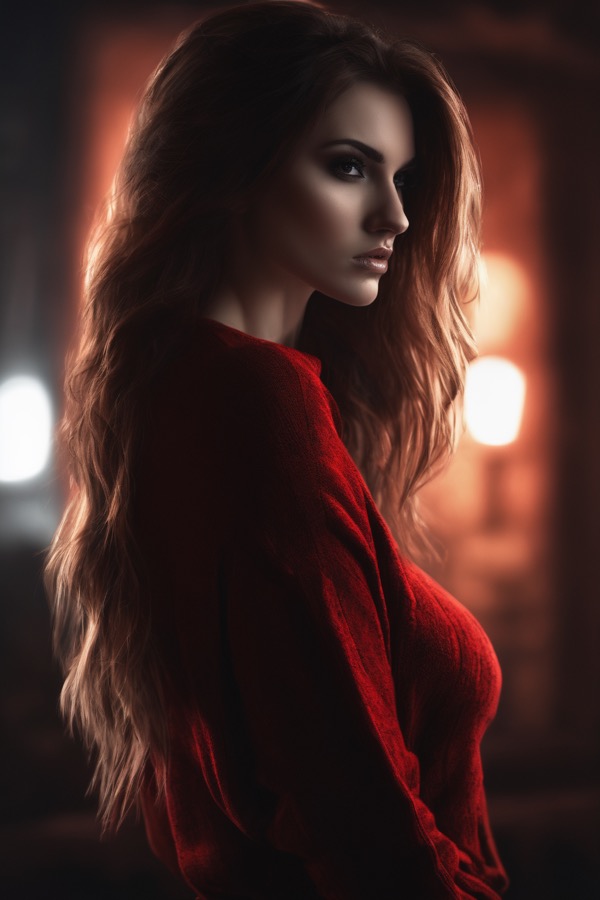 Reincarnated Villainess - AI-персонаж контрастный
