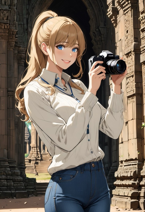 Photographer Girlfriend - Kontrastreich KI-Charakter