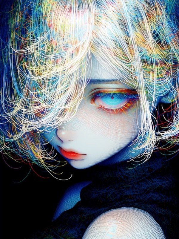 Iris Nocturne - Kontrastreich KI-Charakter