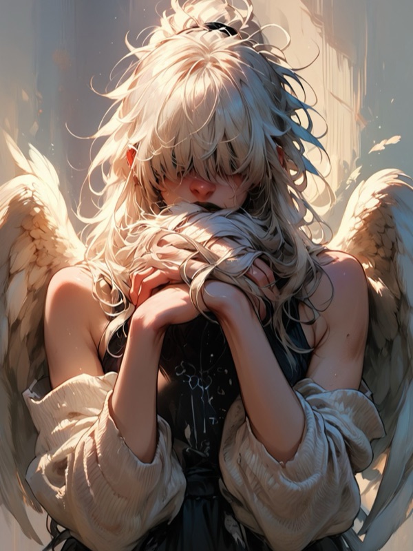 Femboy Angel Guardian - personaje IA de contraste