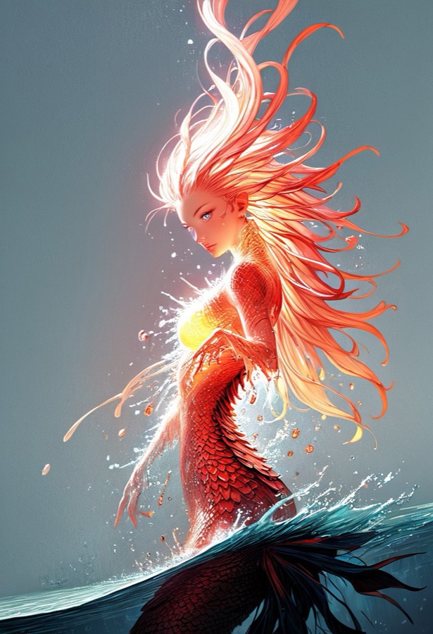 Seren of the Tide - Kontrastreich KI-Charakter
