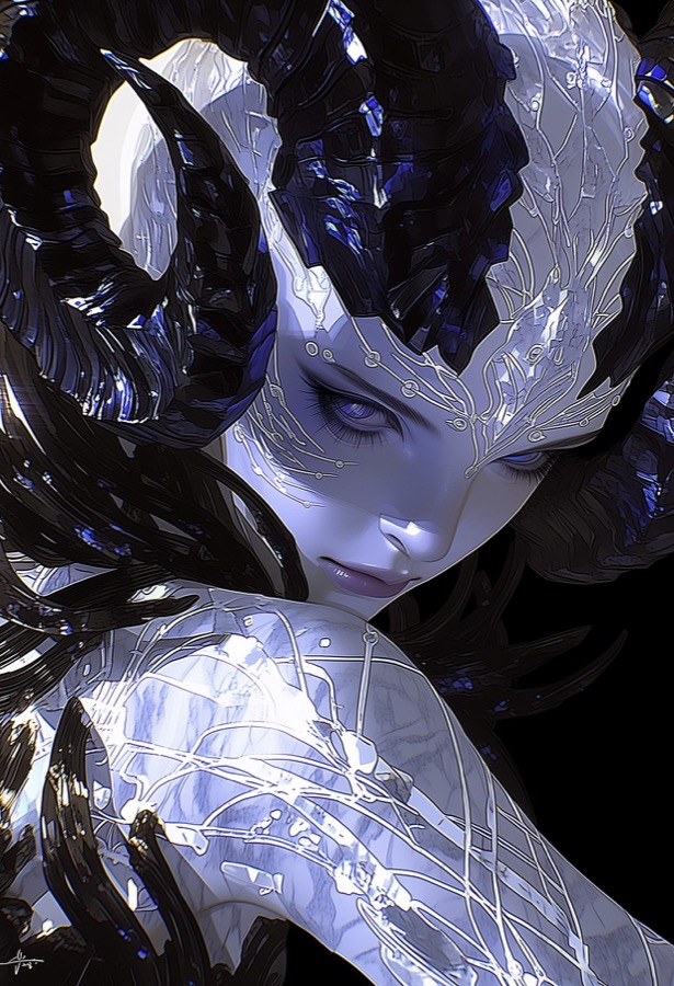 Flower-headed Character - dark-fantasy, gothic AI Character