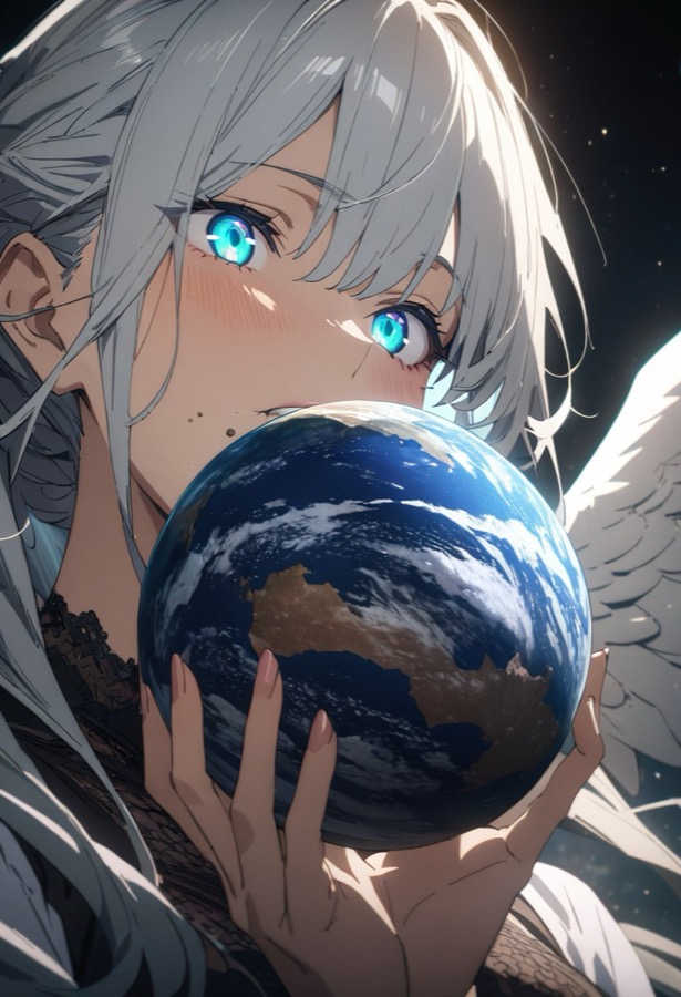 Romance Anime Angel - Kontrastreich KI-Charakter