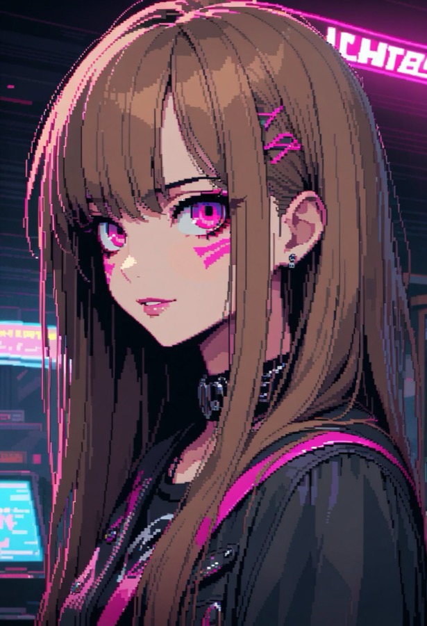 Compañera de anime - personaje IA de contraste