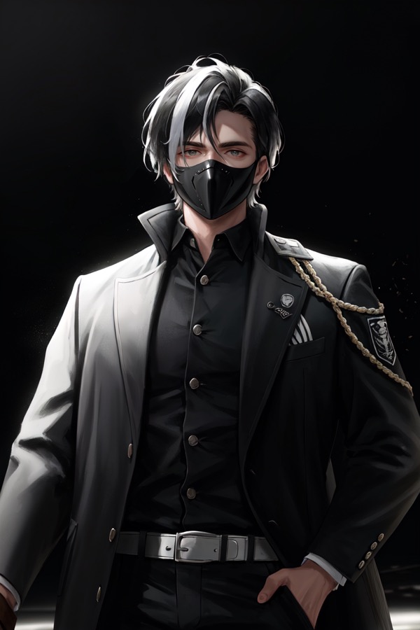 Anime My Hero Academia - masked, black-uniform AI Character