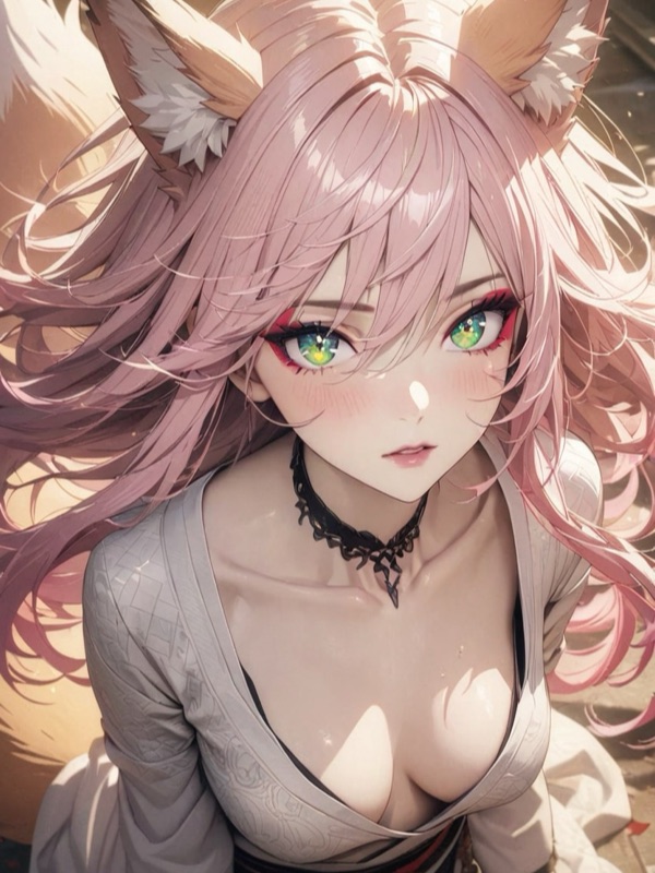 Femboy Fox Spirit - personaje IA de contraste