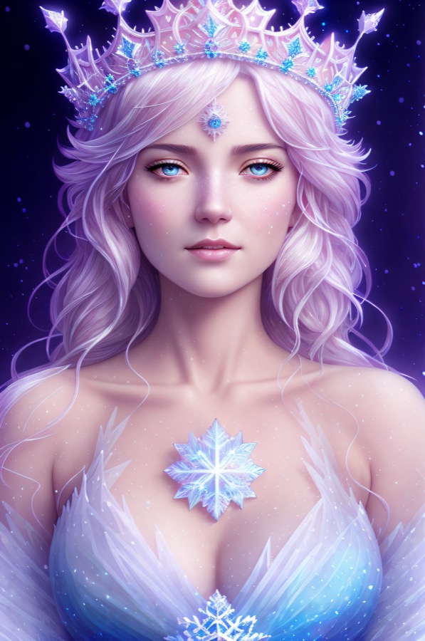 Seraphine Voss, the Winter Queen - AI-персонаж контрастный