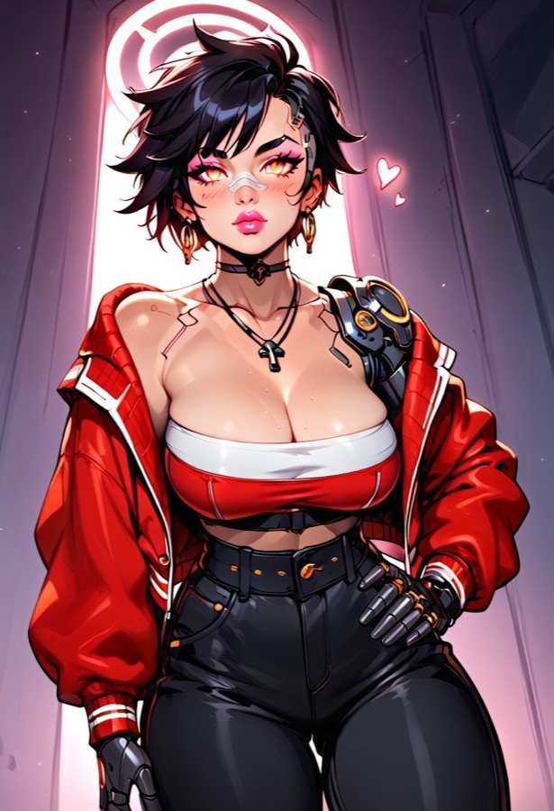 Mecha-Anime - Kontrastreich KI-Charakter