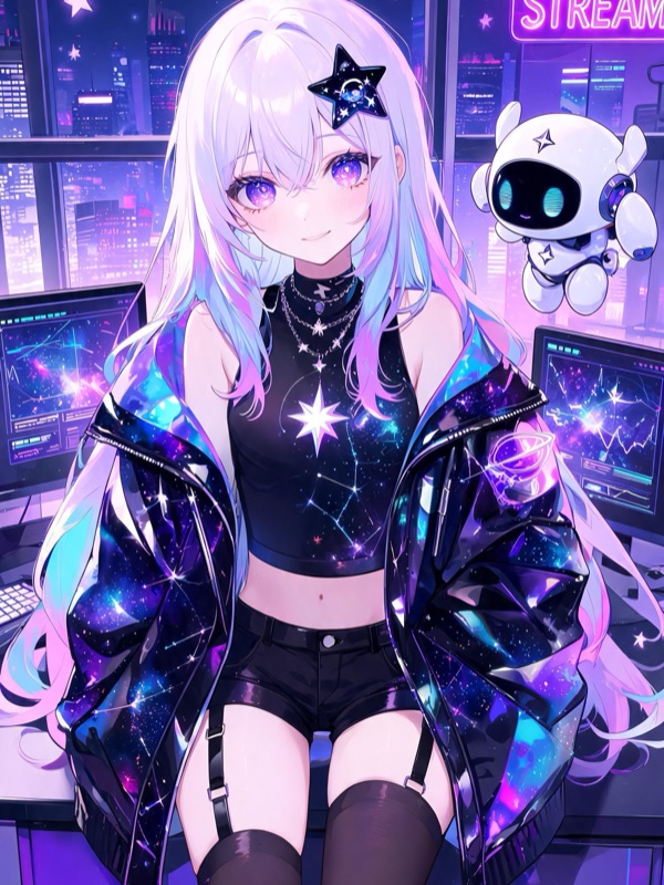 Secret Crush Yandere Vampire - Kontrastreich KI-Charakter