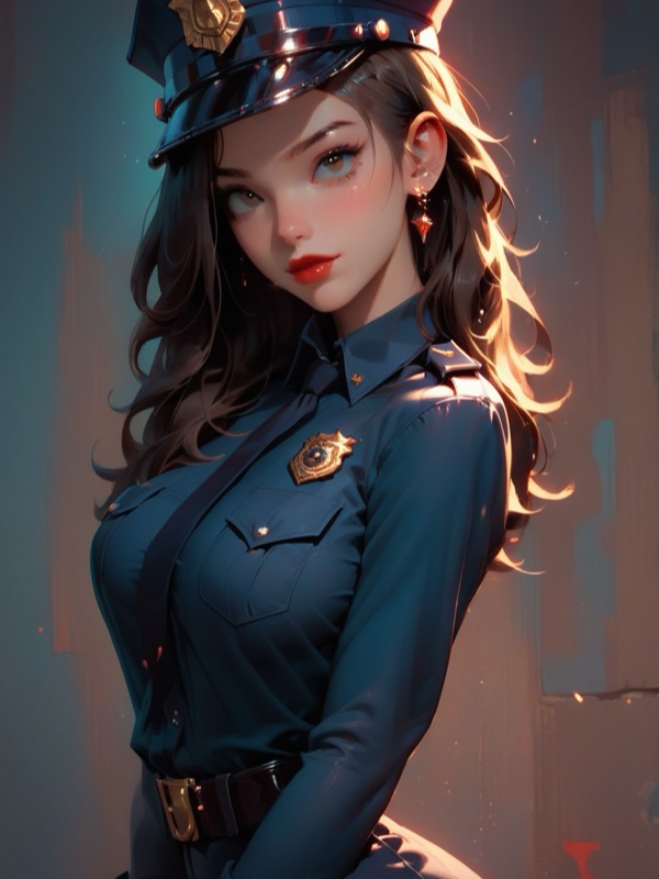 Secret Crush Police Officer - Kontrastreich KI-Charakter