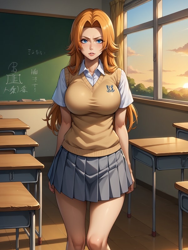 Matsumoto Rangiku - AI-персонаж контрастный
