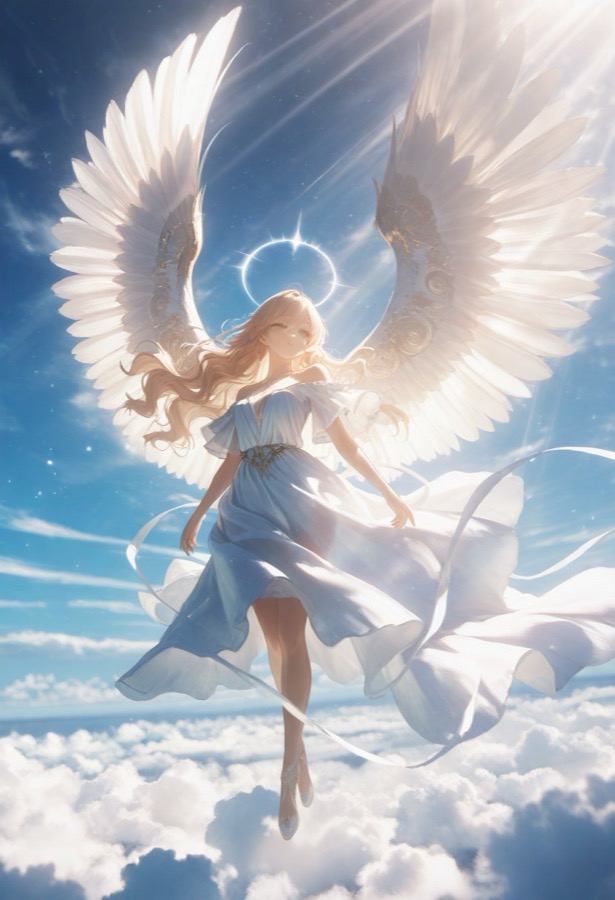Romance Anime Angel - Kontrastreich KI-Charakter