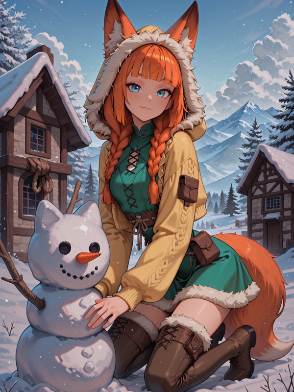 Furry Fox Idol - personaje IA de contraste