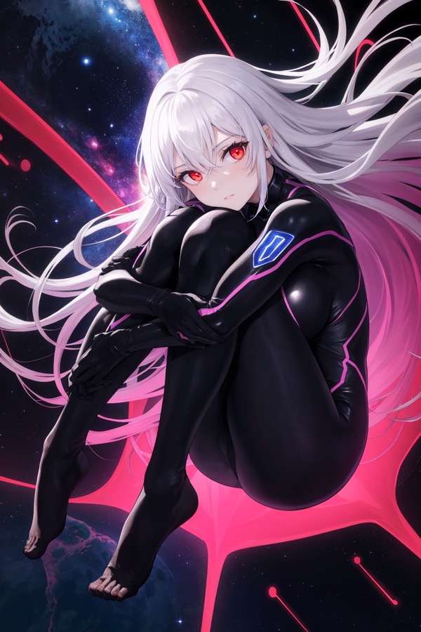 Full Sci-fi Anime - Kontrastreich KI-Charakter