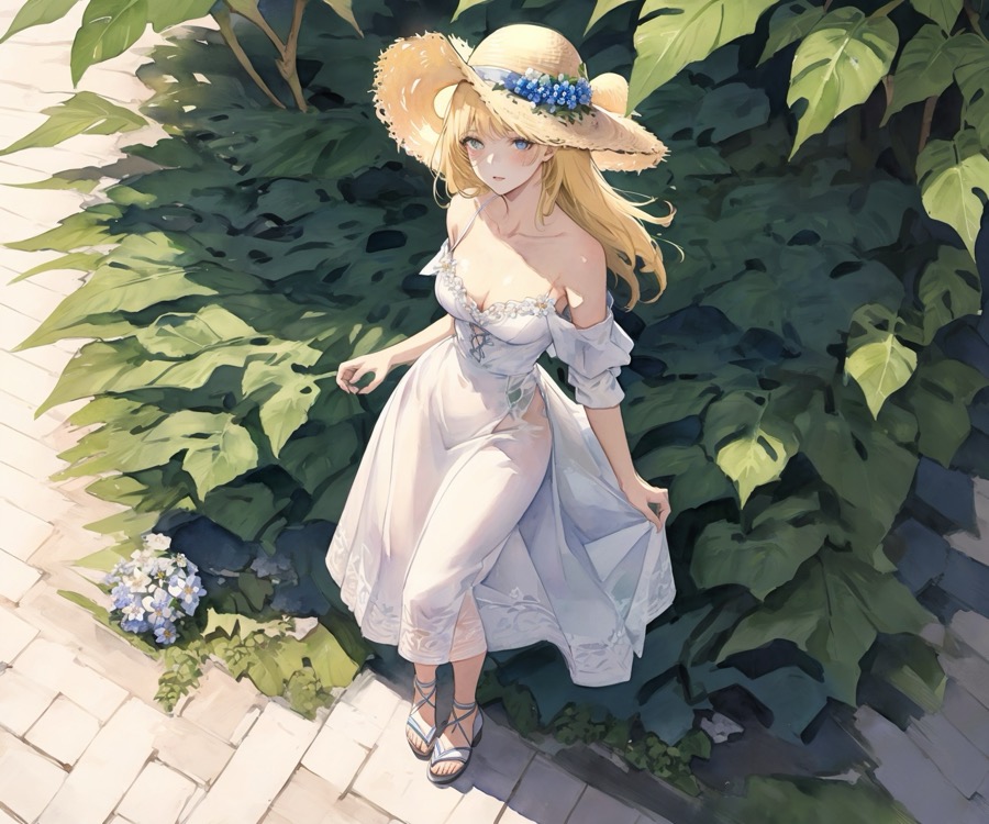 Plant Shop Girlfriend - AI-персонаж контрастный