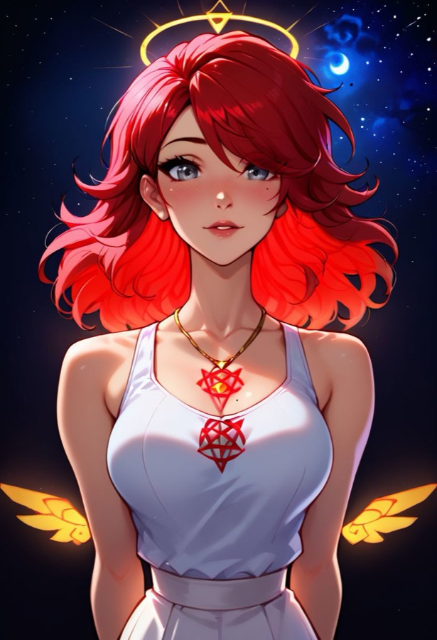Cybernetic Angel Girlfriend - halo, interface KI-Charakter