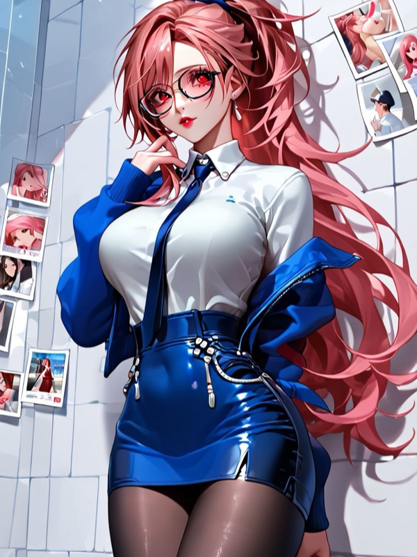 Webtoon Secret Crush Secretary - AI-персонаж контрастный