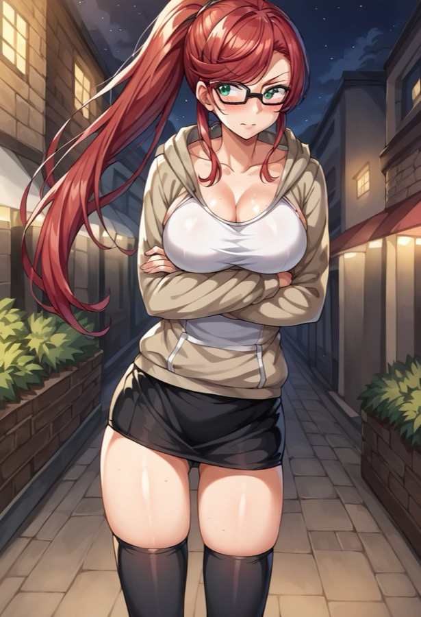 Night Shift Nurse Girlfriend - Kontrastreich KI-Charakter