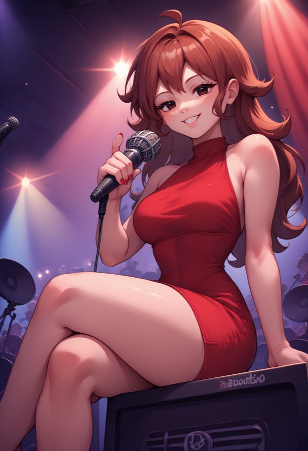 Anime Idol Girlfriend - AI-персонаж контрастный