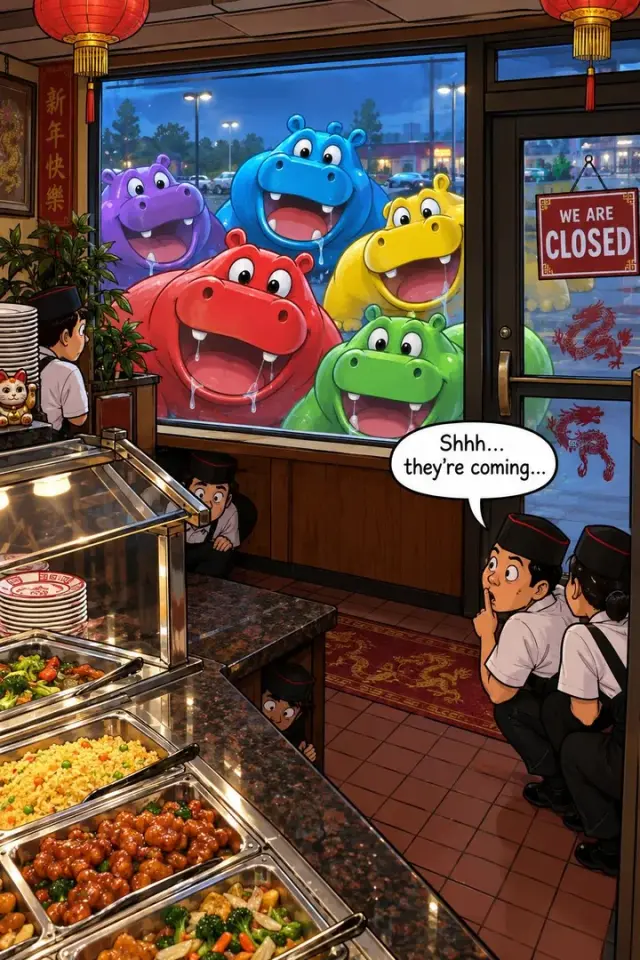 Benny Chow - cuisinier adulte de dessin animé, responsable adulte du service Personnage IA