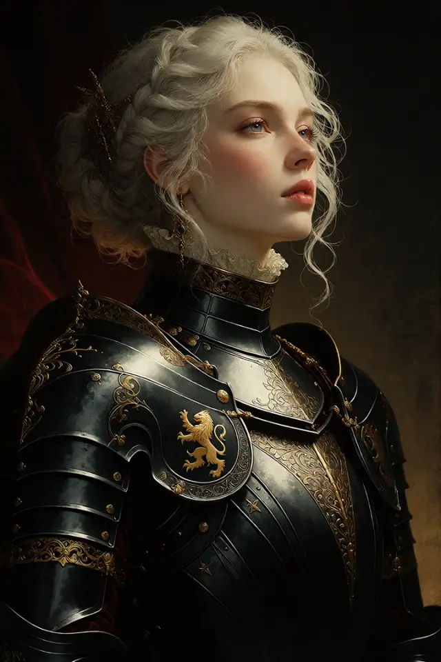 Lenora Black - marechal cívica adulta, armadura falante Personagem de IA