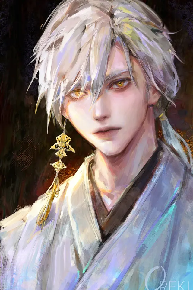 Genya Palechime - adult male ward examiner, white kimono review AI Character