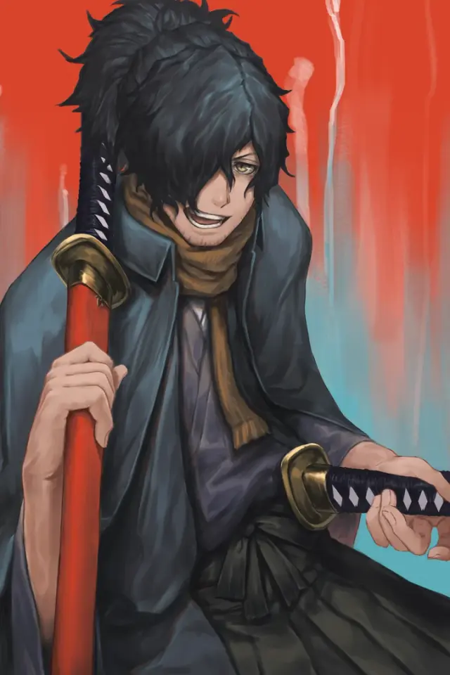 Izo Redscabbard - auditor adulto de custodia, espada envainada y bloqueada Personaje IA