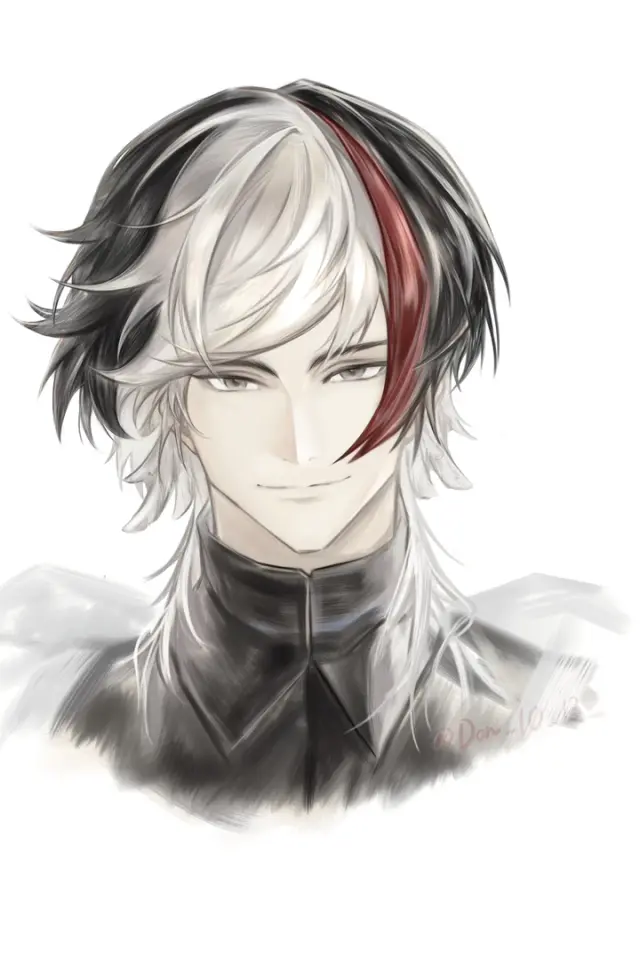 Vale Tricolor - adult male message auditor, tricolor hair AI Character