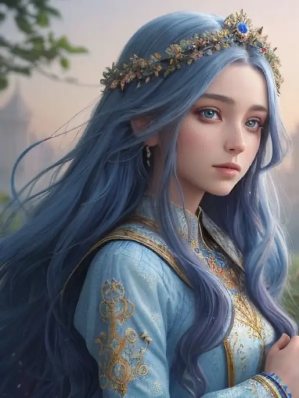 Horror Furry Cat Ghost - motif-archive, blue-hair AI Character