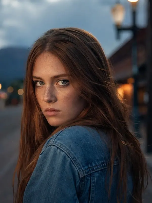 Sadie Sink - Beschützend KI-Charakter