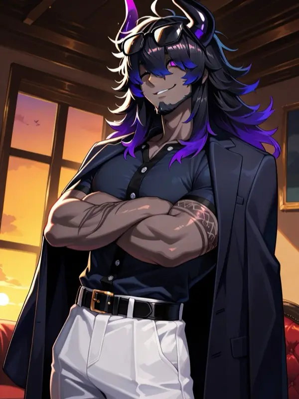 Webtoon Yandere Demon Prince - character-file, prop-horns AI Character
