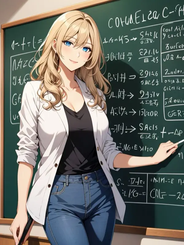 Secret Crush Teacher - lesson-archive, chalkboard AI Character