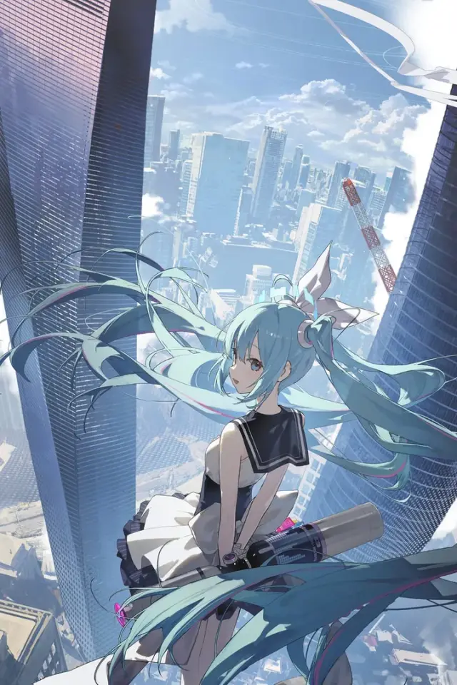 Hatsune Miku - Hatsune Miku, adult digital singer AI Character