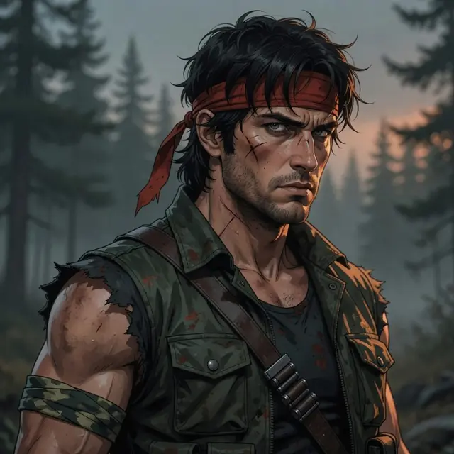 John Rambo - User Created, Anime AI Character